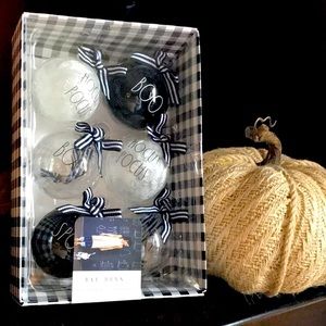 Rae Dunn Halloween Glass Ornaments (6 in pack)
